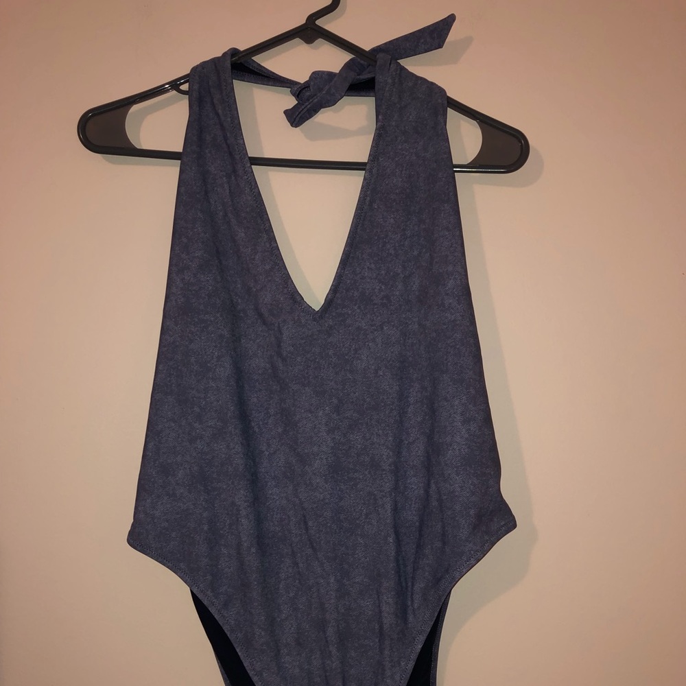 Aerie one-piece high leg bathing suit